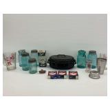 Kitchen and Canning Group with Jars, Seals, and Enamelware