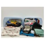 Two Containers with Fabric