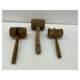 Three Wooden Mallets