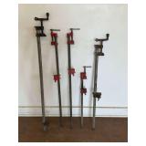 Five Pipe Clamps