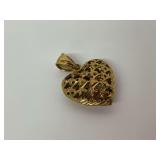 10K Yellow Gold Heart Pendant