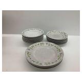 Gibson Everyday China with Grapevine Pattern... some chips