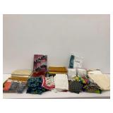 Quilting Supplies Group with Fabric, Batting, and Book