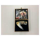 Pocket Knife with Eagle Motif and Box