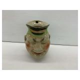 French Sarreguemines Majolica Figural Character Jug