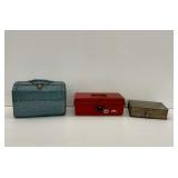 Vintage J.C. Higgins Tackle Box and Other Boxes