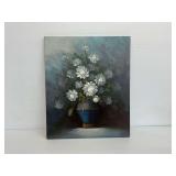 Floral Still Life Oil Painting on Canvas Signed