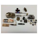 Folding Knives with Lighter, Belt Buckle, and More