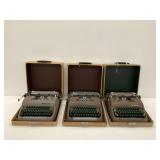 Three Smith Corona Manal Typewriters