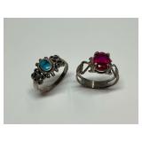 Two Sterling Silver Rings