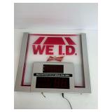 Budweiser "We I.D." Sign with Digital Date Display...see description