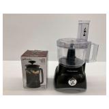 Like New Hamilton Beach Food Processor and Primula Coffee Press