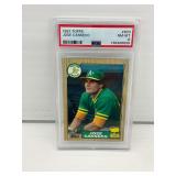 Jose Canseco Rookie Card 1987 Topps PSA Graded Baseball