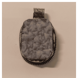 Pendant with Gray Druzy Style Stone