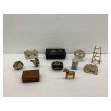 Picture Frame, Boxes, Horse, and Other Decor