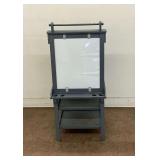 Little Partners Gray Wooden Easel with Chalkboard