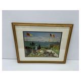Framed Maritime Scene