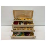 Costume Jewelry Group with Jewelry Box