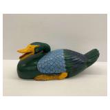 Wooden Painted Duck Figure