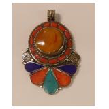 Pendant with Multicolor Stones