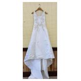 Mon Cheri Size 10 White Wedding Gown with Veil and Boots