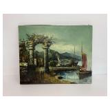 Oil Painting on Canvas Signed Oliveri