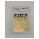 Mickey Mantle 1996 Bleachers 23 Karat Gold Limited Edition Baseball Card
