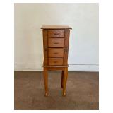 Wooden Jewelry Armoire Cabinet with Mirror