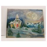 Chalk Winter Scene