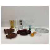Glassware Group Including Vases and Serving Dishes