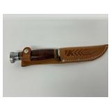 Ka-Bar 1232 Fixed Blade Knife with Leather Sheath