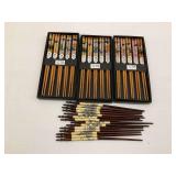 Wooden Chopsticks with Cases and Printed Designs