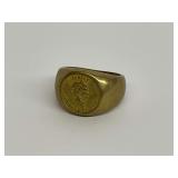 Elizabeth II Ring Marked 18K...see description