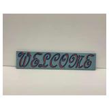 Painted Wooden Welcome Sign