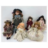 Six Porcelain Dolls
