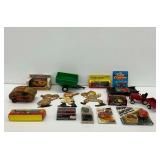 Model Vehicles with Baseball Wall Hangings