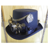 Steampunk Hat with Attached Goggles