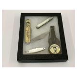 Four Pocket Knives Including Elvis Presley