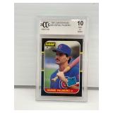 Rafael Palmeiro Rookie Card 1987 Leaf/Donruss BCCG Graded Baseball