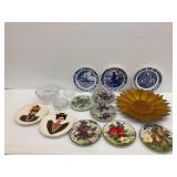 Decorative Plates and Crystal Bowls... see photos