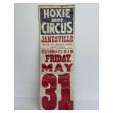Hoxie Brothers Circus Janesville Rock County Fairgrounds Poster