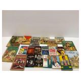 Books Including Tarzan Comic and Native American Coloring Books