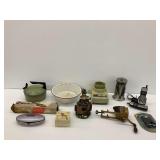 Household and Decor Items Including a Grater, FaceMaster, and Birdhouse