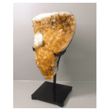 Citrine Crystal Geode on Stand