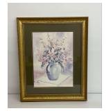 Framed Floral Still Life Watercolor Print