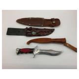 Eisbar II Knife with Wooden Sheath and Leather Sheaths