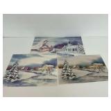 Three Ken Tofeson Winter Scene Prints
