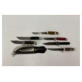 Seven Fixed Blade Knives with One Sheath