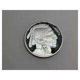 One Troy Ounce .999 Fine Silver Buffalo Round
