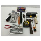 Hardware Items with Padlocks, Staple Guns, Flashlight, and Other Tools